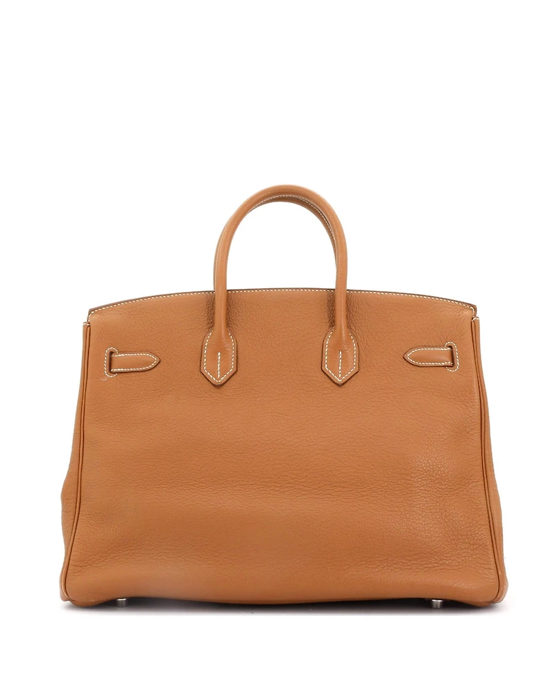 Pre-Owned Hermes Birkin Handbag Clemence with Palladium Hardware
