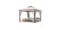 11 x 11 Feet 2-Tier Pop-Up Gazebo Tent Portable Canopy Shelter Carry Bag Mesh