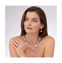 Anna Zuckerman Kennedy Oval Crystalline Earrings