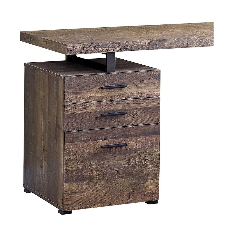 Contemporary Computer Desk with Triple Drawer Storage and Sturdy Frame