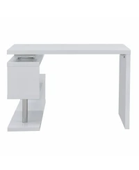45" White Corner Writing Desk