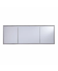 50" Silver Mirrored Writing Desk