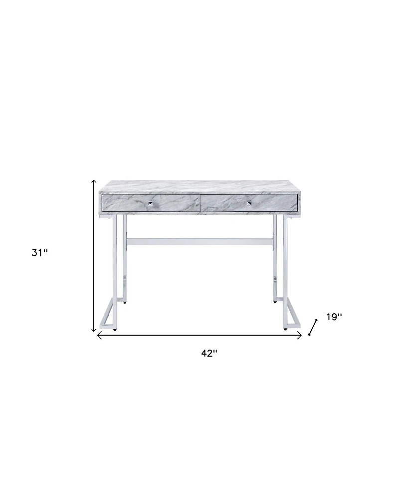 Compact Writing Desk with Two Drawers – Stylish and Practical