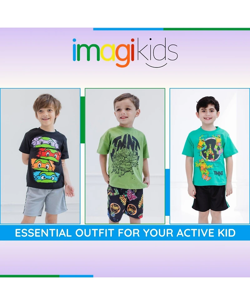 Teenage Mutant Ninja Turtles Donatello Leonardo Michelangelo Raphael T-Shirt and Shorts Outfit Set Toddler to Big Kid