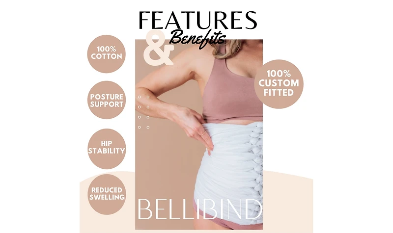 Bellibind Maternity 2-in-1 Belly Besties Custom Postpartum Recovery Belly Wrap Support