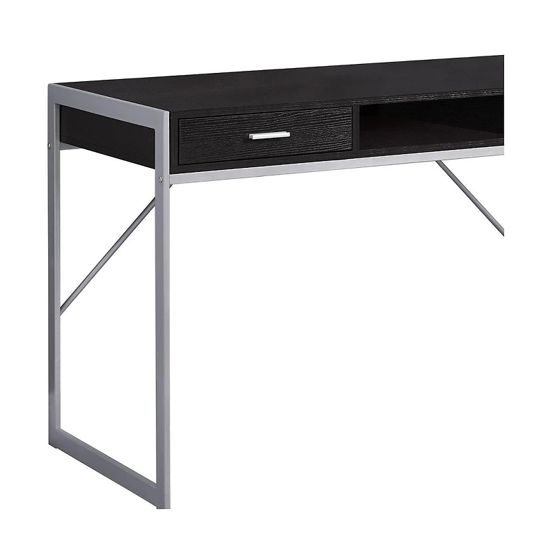 Compact Computer Desk with Dual Drawers for Study or Workspace