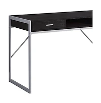 Compact Computer Desk with Dual Drawers for Study or Workspace