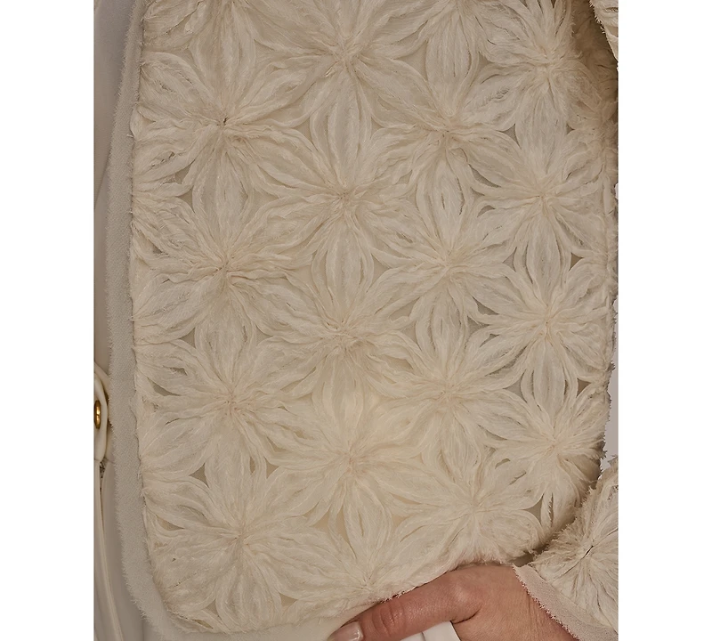 Donna Karan New York Women's Collarless Rosette Jacket