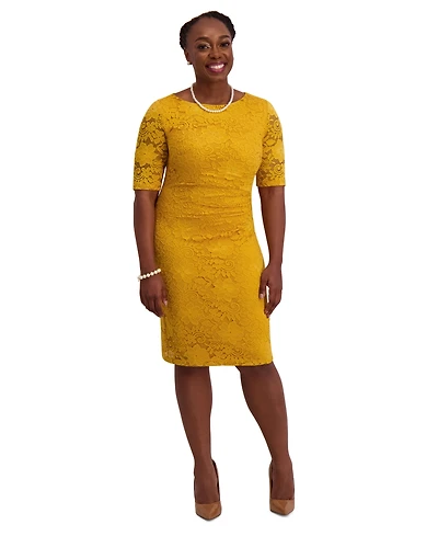 Kasper Women's Lace-Sleeve Sheath Dress, Regular & Plus Sizes
