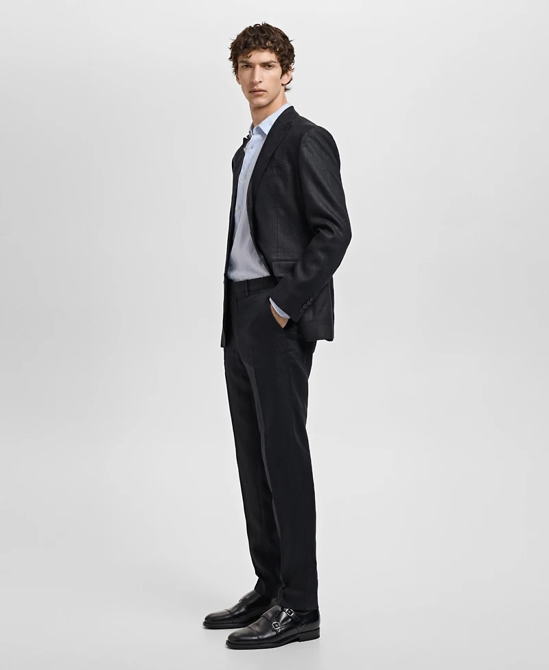 Mango Men's Linen Slim-Fit Suit Pants