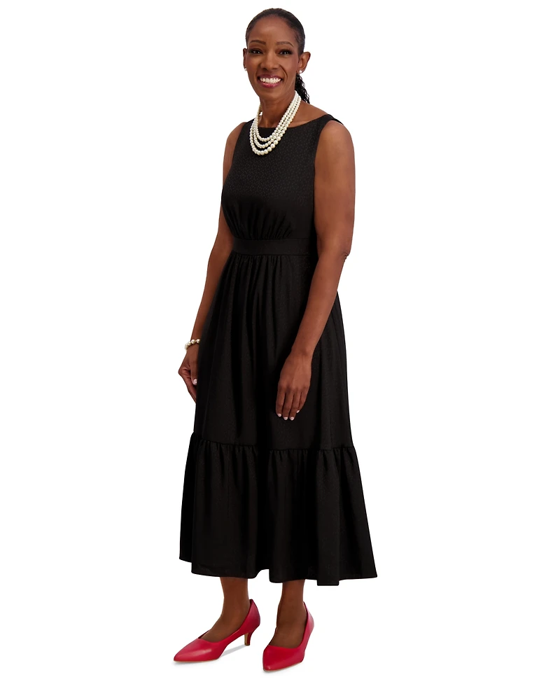 Kasper Women's Tiered Midi Dress, Regular & Plus Sizes