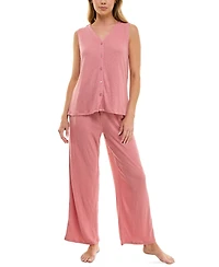 Roudelain Women's Tank & Wide-Leg Pant Pajama Set