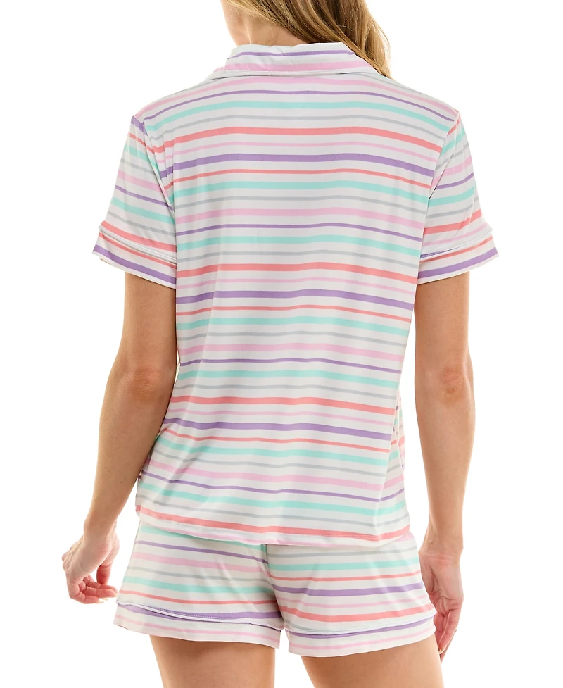 Roudelain Women's Yummy Notched-Collar Pajama Set