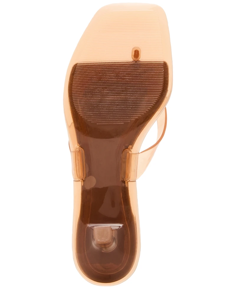 Steve Madden Women's Tracie-j Kitten-Heel Jelly Thong Sandals