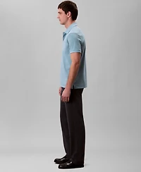 Calvin Klein Men's Regular-Fit Smooth Cotton Monogram Logo Polo Shirt