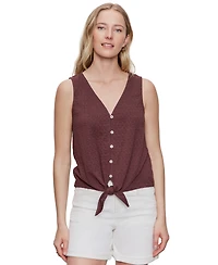 Sanctuary Women's Vacation Tie-Front Button-Up Vest