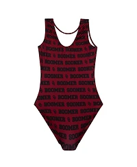 Gk Elite Big Boys and Girls Crimson Oklahoma Sooners Spirit Leotard