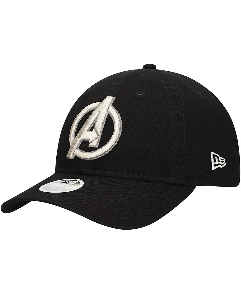 New Era Women's Black The Avengers 9TWENTY Adjustable Hat