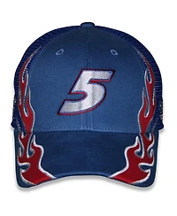Checkered Flag Sports Men's and Women's Blue Kyle Larson HendrickCars.com Flame Trucker Adjustable Hat