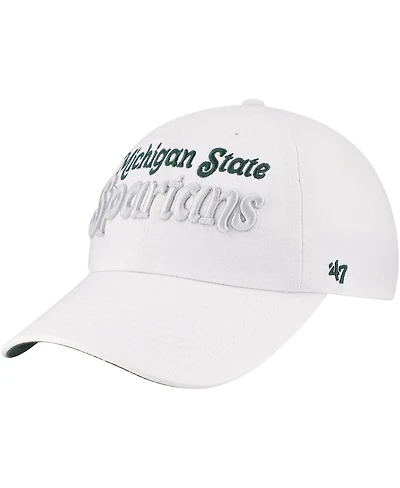 '47 Brand Women's White Michigan State Spartans Pensacola Clean Up Adjustable Hat