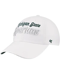 '47 Brand Women's White Michigan State Spartans Pensacola Clean Up Adjustable Hat