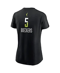 Nike Women's Paige Bueckers Black Dallas Wings 2025 Wnba Draft Rebel Edition Name Number T-Shirt