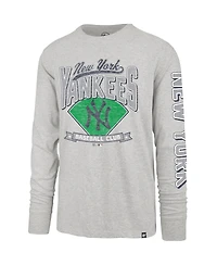 '47 Brand Men's Gray New York Yankees Fair Ball Franklin Long Sleeve T-Shirt