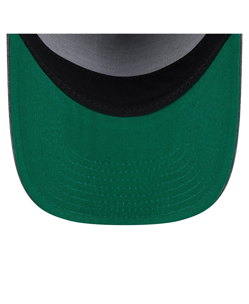 New Era Men's Charcoal Orlando Magic Throwback Washed Pre-Curved 9FIFTY Snapback Hat