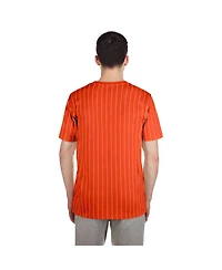 New Era Men's Orange Baltimore Orioles Throwback Pinstripe T-Shirt