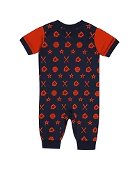 Outerstuff Newborn Navy Houston Astros Hard 90 Coveralls