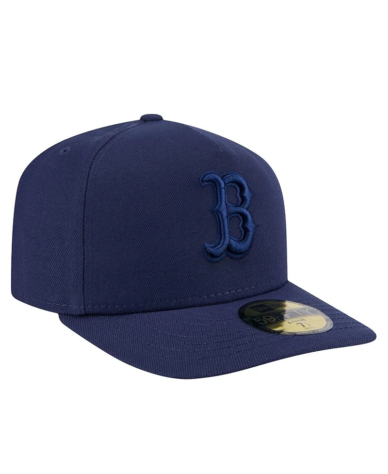 New Era Men's Navy Boston Red Sox Color Pack A-Frame 59FIFTY Fitted Hat