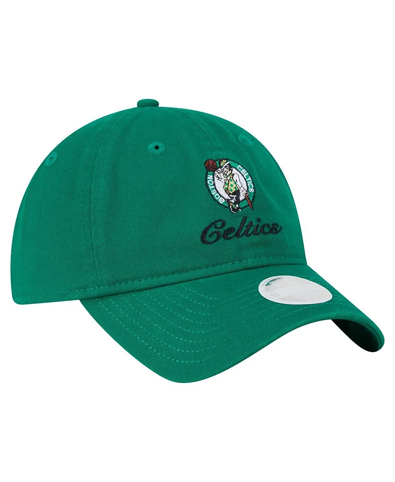 New Era Women's Kelly Green Boston Celtics Gameday Preppy 9TWENTY Adjustable Hat