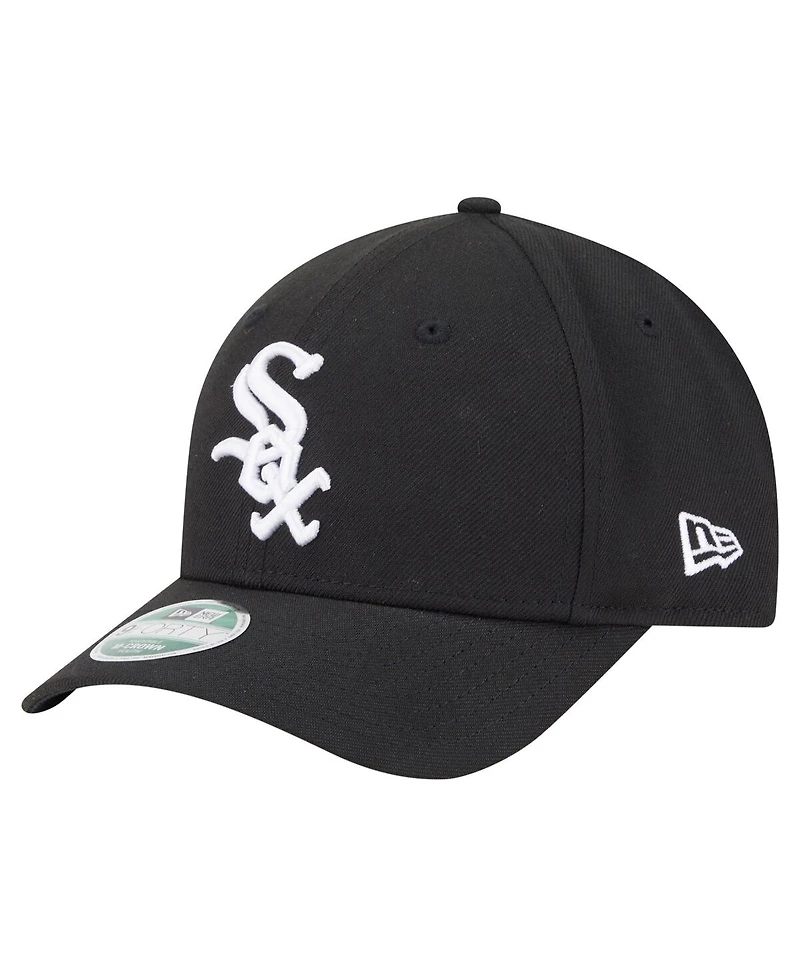 New Era Big Boys and Girls Black Chicago White Sox Player Replica 9FORTY Adjustable Hat