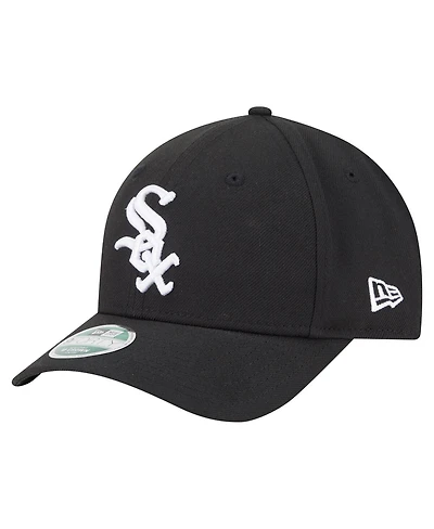 New Era Big Boys and Girls Black Chicago White Sox Player Replica 9FORTY Adjustable Hat