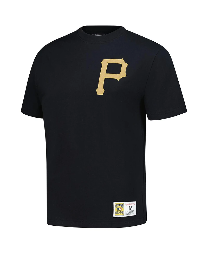 Mitchell & Ness Men's Roberto Clemente Black Pittsburgh Pirates Legends Collection Vintage Logo T-Shirt