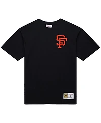 Mitchell & Ness Men's Willie Mays Black San Francisco Giants Legends Collection Vintage Logo T-Shirt