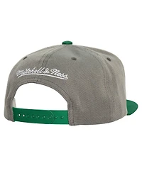 Mitchell & Ness Men's Gray Athletics Cooperstown Collection Basic Flip Snapback Hat