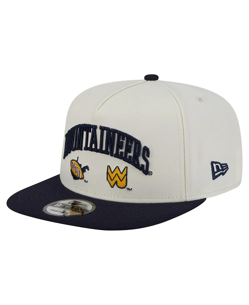 New Era Men's White West Virginia Mountaineers Collegiate 9FIFTY A-Frame Snapback Hat