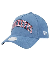 New Era Women's Denim Ohio State Buckeyes A-Frame 9FORTY Adjustable Hat