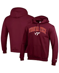 Champion Men's Maroon Virginia Tech Hokies Arched Logo Fleece Pullover Hoodie