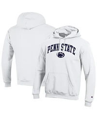 Champion Men's White Penn State Nittany Lions Arched Logo Fleece Pullover Hoodie