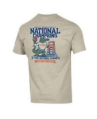Champion Men's Oatmeal Florida Gators Three-Time Ncaa Men's Basketball National Champions T-Shirt