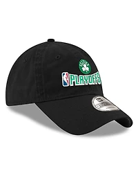 New Era Men's Black Boston Celtics 2025 Nba Playoffs 9TWENTY Adjustable Hat