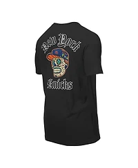 New Era Men's Black York Knicks Sugar Skulls T-Shirt