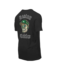 New Era Men's Black Boston Celtics Sugar Skulls T-Shirt