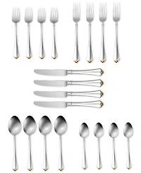 Oneida 18/10 Stainless Steel 20-Pc. Golden Juilliard Flatware Set, Service for 4