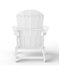 Outdoor Patio Hdpe Resin Adirondack Chair With Cup Holder and Phone Holder