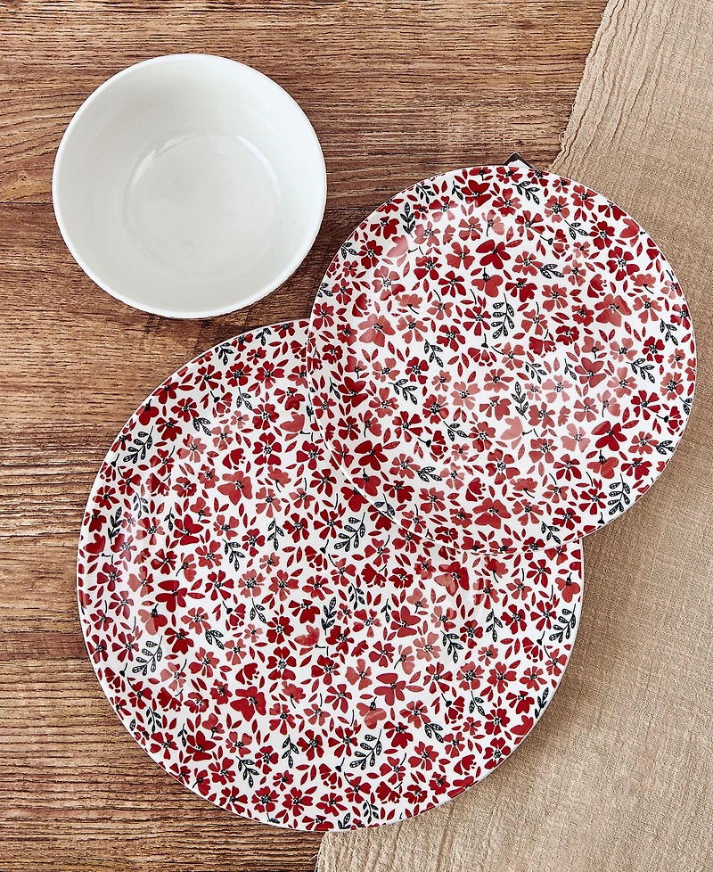 Pfaltzgraff Radiant Blossom 12-Pc. Dinnerware Set, Service for 4