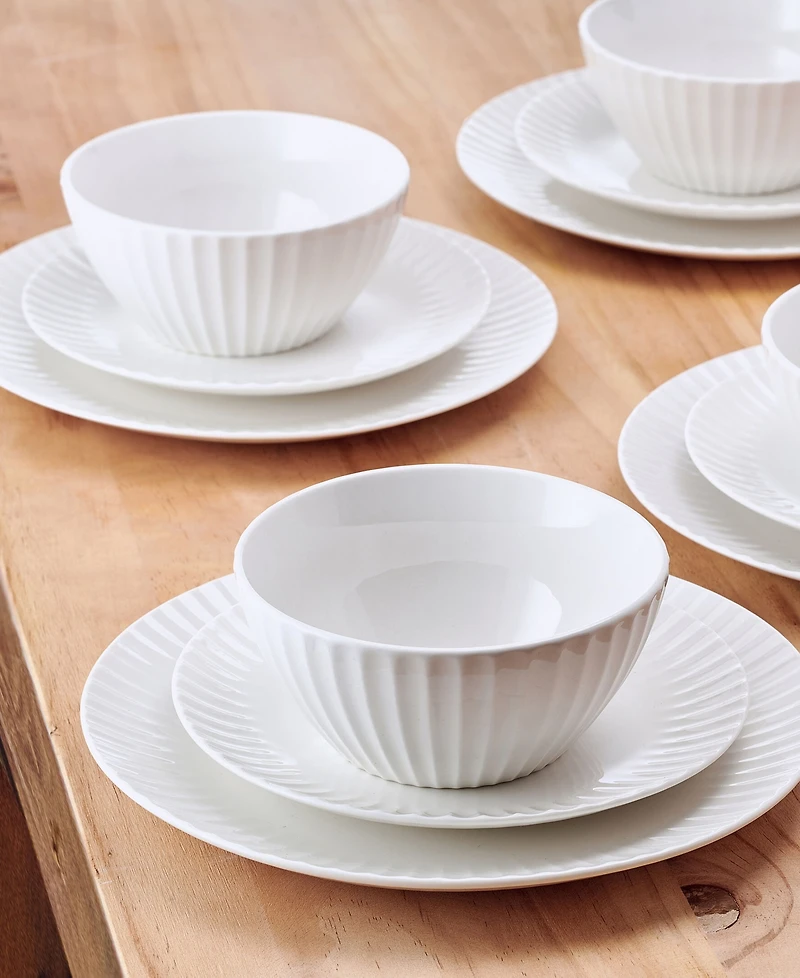 Pfaltzgraff Fluted Grace 24-Pc. Dinnerware Set, Service for 8