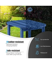 18" Patio Adirondack Side Table Weather Resistant Hdpe Garden